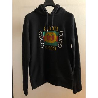 グッチ(Gucci)の美品 GUCCI ダメージ ロゴパーカー(パーカー)