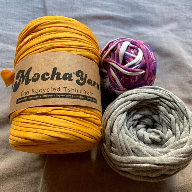 Tシャツヤーン ズパゲッティ  Mocha yarn まとめ5点セット ハンドメイドの素材/材料(生地/糸)の商品写真