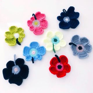 マリメッコ(marimekko)のエコたわし アクリルたわし コースター 北欧 マリメッコ ウニッコ 風 セット(キッチン小物)