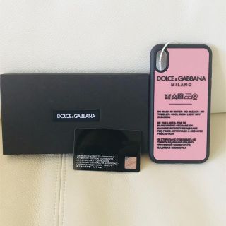 ドルチェアンドガッバーナ(DOLCE&GABBANA)の［最終値引 送料込］D &G ランドリータグiphoneXRケース ピンク(iPhoneケース)