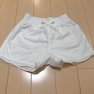 ニシマツヤ(西松屋)の(184) Cherokee 白 レース ショートパンツ 140cm(パンツ/スパッツ)