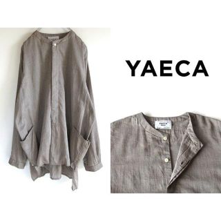 ヤエカ(YAECA)のヤエカ サイドポケット ノーカラーブラウス M ワイドシルエット(シャツ/ブラウス(長袖/七分))