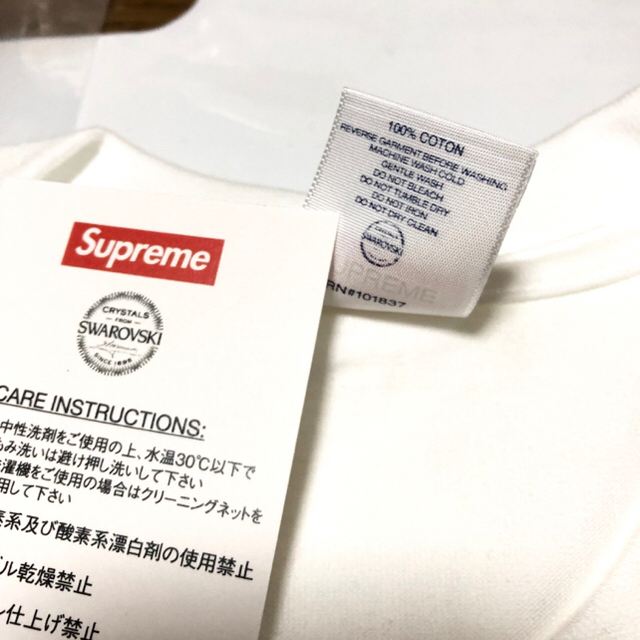 交渉可 Supreme®︎/Swarovski®︎ Box Logo Tee L