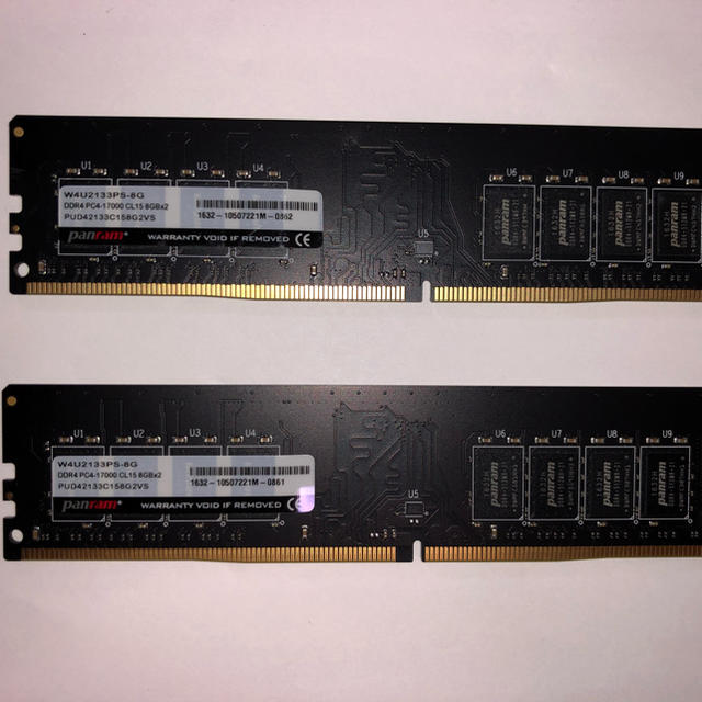 PCパーツpanram DDR4-2133 8GB 2枚 16GB