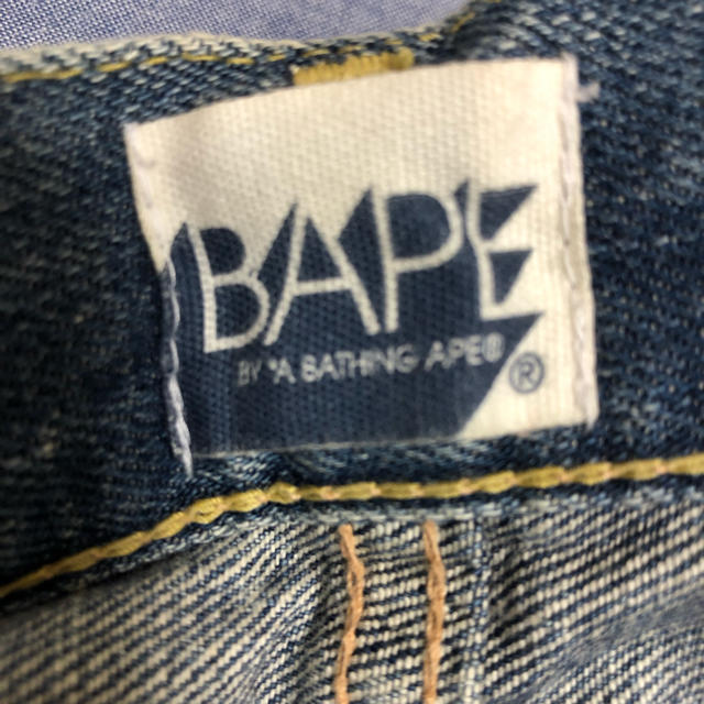 A BATHING APE(アベイシングエイプ)のVintage Bape デニムパンツ 2000年代後期 メンズのパンツ(デニム/ジーンズ)の商品写真