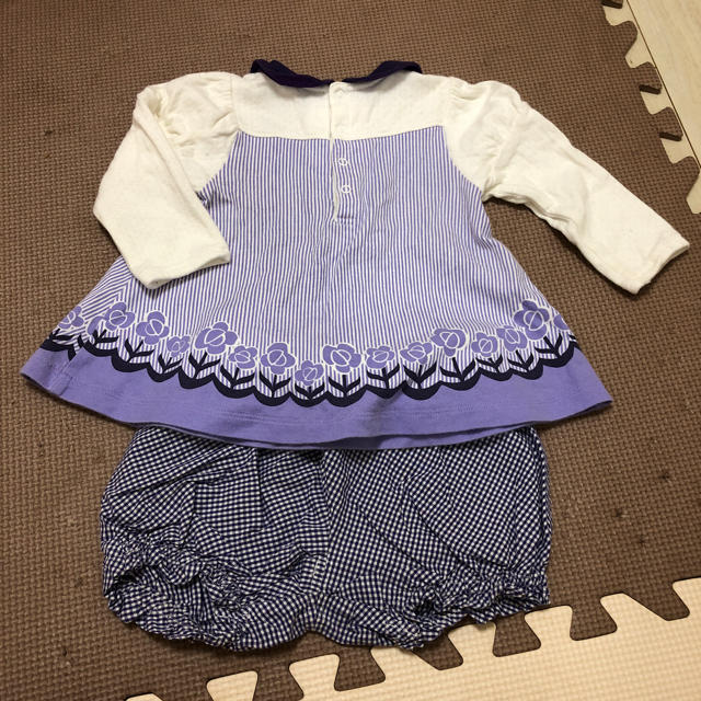 ANNA SUI mini(アナスイミニ)のアナスイミニ長袖紫セットアップ キッズ/ベビー/マタニティのベビー服(~85cm)(シャツ/カットソー)の商品写真