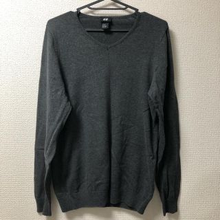 エイチアンドエム(H&M)の【美品】コットンVネックニットセーター(ニット/セーター)