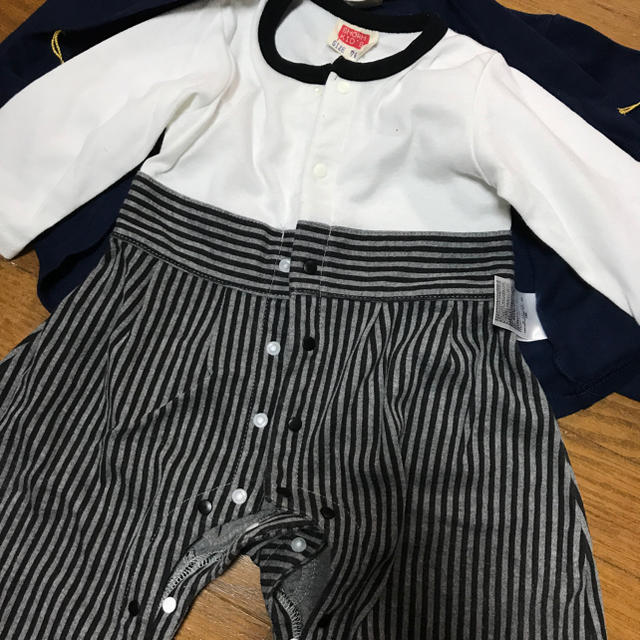 袴 70 ネイビー キッズ/ベビー/マタニティのベビー服(~85cm)(和服/着物)の商品写真