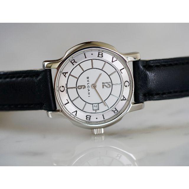 【あす楽対応】 BVLGARI - 美品 ブルガリ ソロテンポ ST29 ホワイト レディース Bvlgari 腕時計