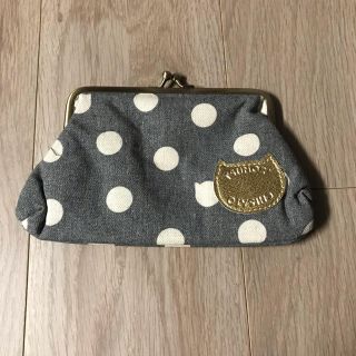 ツモリチサト(TSUMORI CHISATO)の【可愛い★】ツモリチサト がま口ポーチ ネコドット柄(ポーチ)