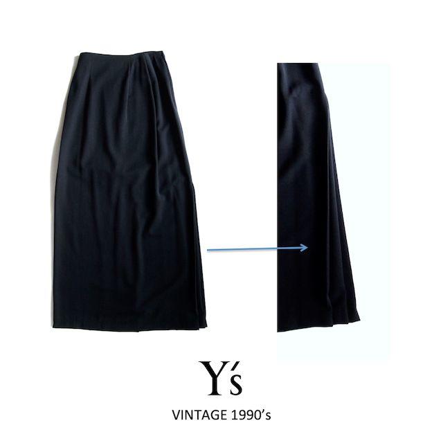 Y's(ワイズ)のsmomo様 取引中商品 Y's / 90's ウールギャバ・スカート（美品） レディースのスカート(ロングスカート)の商品写真