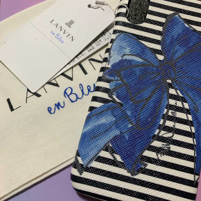 LANVIN en Blue ランバンオンブルー iPhone ケース X 新品