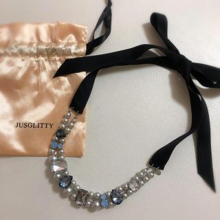 ジャスグリッティー(JUSGLITTY)のジャスグリッティー   ビジューリボンネックレス(ネックレス)