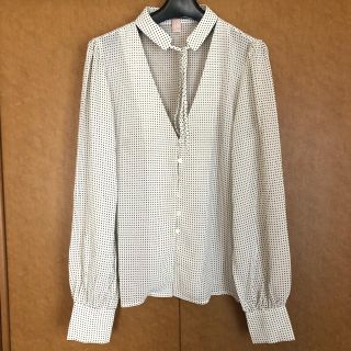 フォーエバートゥエンティーワン(FOREVER 21)の[未使用] Forever21 水玉ブラウス(シャツ/ブラウス(長袖/七分))