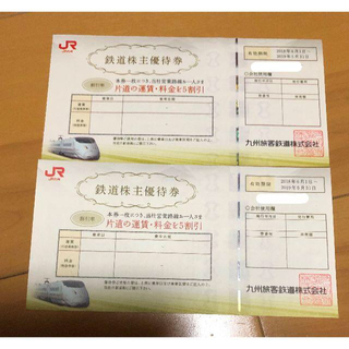 JR九州 株主優待券2枚 2019年5月31日までの通販｜ラクマ