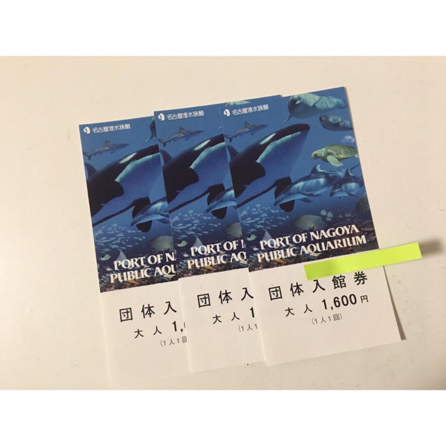 名古屋港水族館＊チケット 大人3枚 チケットの施設利用券(水族館)の商品写真