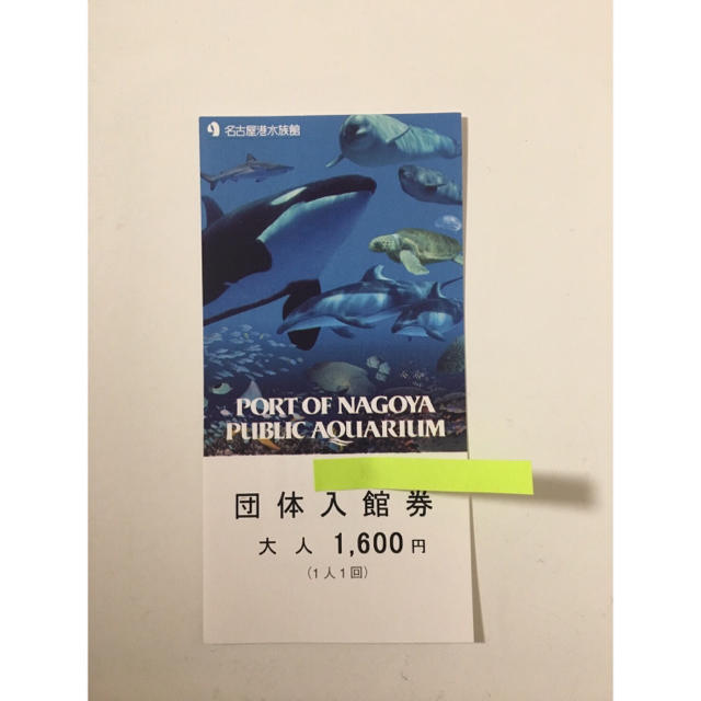 名古屋港水族館＊チケット 大人3枚 チケットの施設利用券(水族館)の商品写真