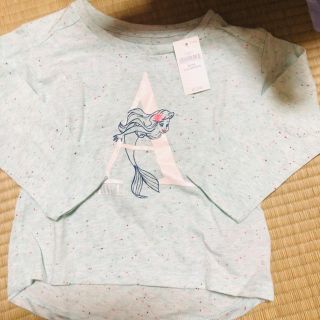 ベビーギャップ(babyGAP)のBabyGAP アリエル長T グリーン・アナ雪パンツ(Ｔシャツ)