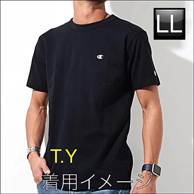 Champion(チャンピオン)のChampion Tシャツ 黒 Supreme EMODA Ungrid好きに メンズのトップス(Tシャツ/カットソー(半袖/袖なし))の商品写真