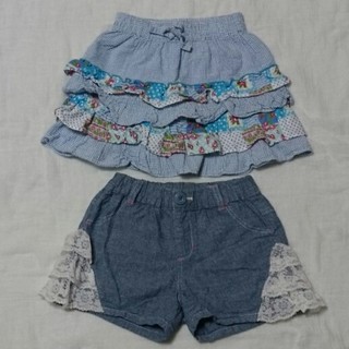 ニシマツヤ(西松屋)の西松屋 スカート&ショートパンツ(110cm) セット(パンツ/スパッツ)