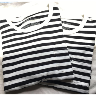 ムジルシリョウヒン(MUJI (無印良品))の週末特価 x 無印良品 半袖ボーダーtシャツ 2枚セット(Tシャツ/カットソー(半袖/袖なし))