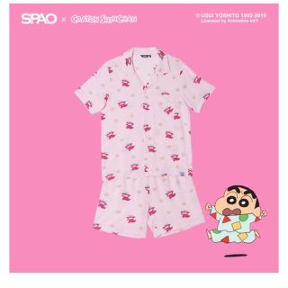 エクソ(EXO)のSPAO クレヨンしんちゃん チョコビ ワニ山さん 総柄 パジャマ 限定 レア(キャラクターグッズ)