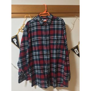 ユニクロ(UNIQLO)のユニクロ メンズ 100% コットン 線 チェック シャツ XXL(シャツ)