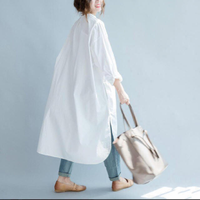 NATURAL BEAUTY BASIC(ナチュラルビューティーベーシック)のロングシャツ 再入荷！ ワンピース シャツワンピ シャツワンピース シャツ  レディースのワンピース(ロングワンピース/マキシワンピース)の商品写真