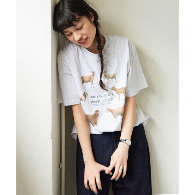 fig London 羊牧場Tシャツ グレー