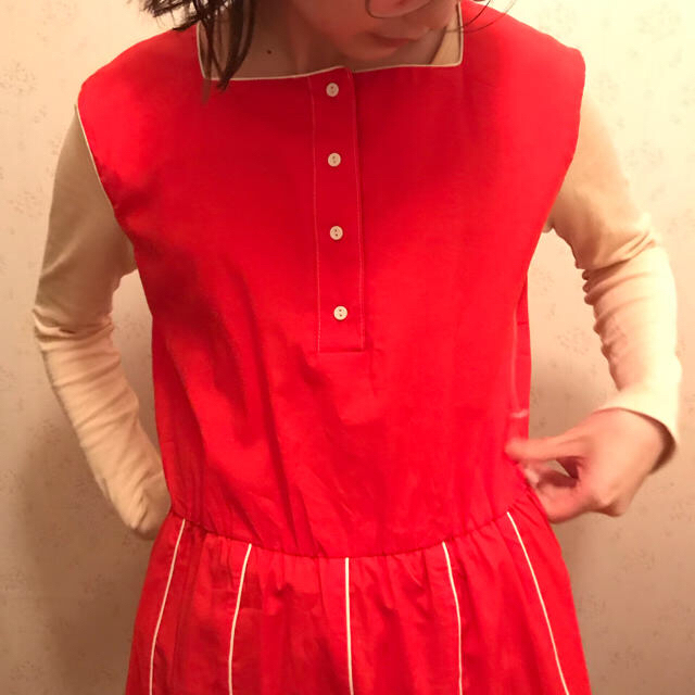 Grimoire(グリモワール)のred piping one piece レディースのワンピース(ロングワンピース/マキシワンピース)の商品写真