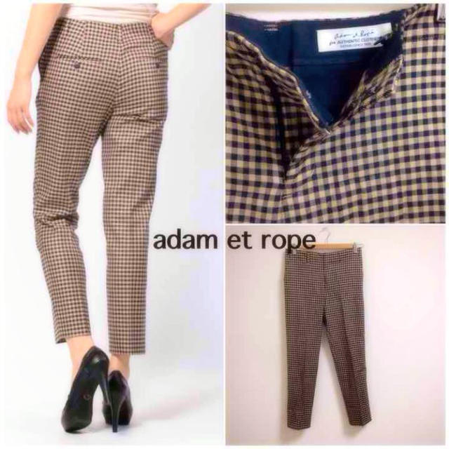 Adam et Rope'(アダムエロぺ)のアダムエロペ チェックパンツ レディースのパンツ(カジュアルパンツ)の商品写真