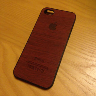ラスト新品iPhone5,5s木調ケース(モバイルケース/カバー)