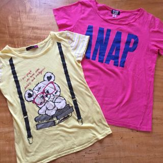 ラブトキシック(lovetoxic)のラブトキ☆ANAP GIRL Tシャツ2枚 女の子[150] (Tシャツ/カットソー)