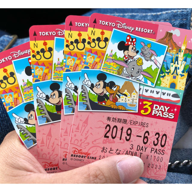 ディズニーリゾートライン 切符 3day チケットの施設利用券(遊園地/テーマパーク)の商品写真