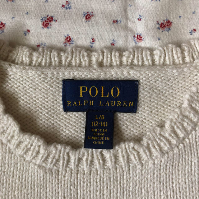 POLO RALPH LAUREN(ポロラルフローレン)のラルフローレン  コットンニット L/G(12-14) 女の子 キッズ/ベビー/マタニティのキッズ服女の子用(90cm~)(ニット)の商品写真