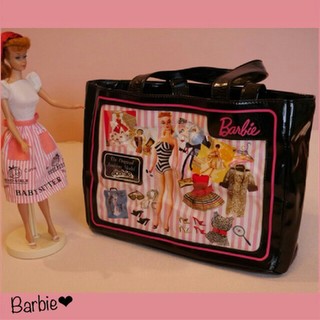 バービー(Barbie)の♛Barbie ビニールトートバッグ♥タグ付き未使用＊難アリ(トートバッグ)