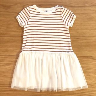 プチバトー(PETIT BATEAU)のプチバトー   マリ二エールワンピース   24m(ワンピース)