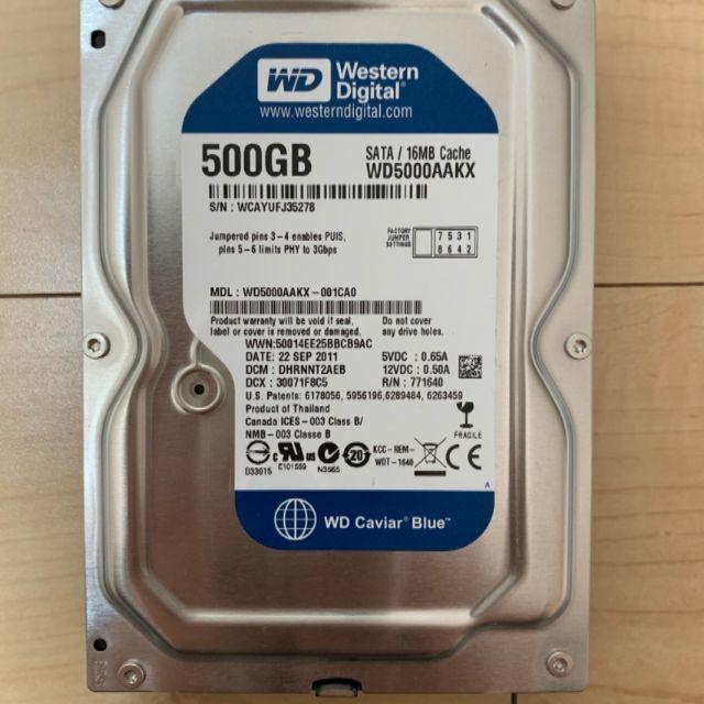 内蔵HDD 3.5インチ 500GBの通販 by あおなゆ's shop｜ラクマ