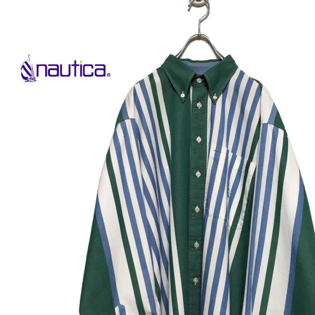 NAUTICA ノーティカ 90s マルチカラーストライプシャツ