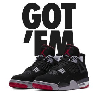 ナイキ(NIKE)の新品 28 nike air jordan 4 retro og bred(スニーカー)