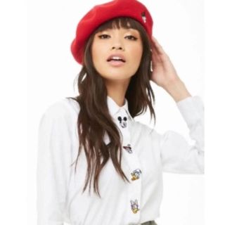 フォーエバートゥエンティーワン(FOREVER 21)のForever21 ディズニー ミッキーコラボ シャツ(シャツ/ブラウス(長袖/七分))