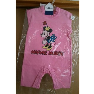ディズニー(Disney)の☆新品 ディズニー   ミニーマウス ピンク 半袖ロンパース 80㎝  女の子(ロンパース)