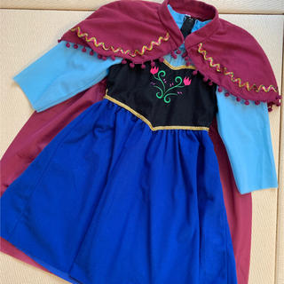 アナトユキノジョオウ(アナと雪の女王)のアナのドレス 子ども100cm コスプレ ディズニー(ワンピース)