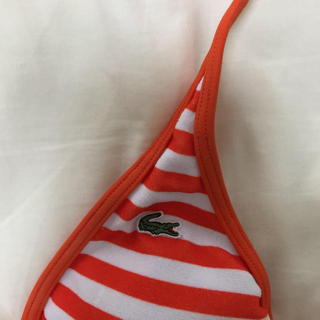 LACOSTE(ラコステ)のオレンジボーダーのビキニ レディースの水着/浴衣(水着)の商品写真