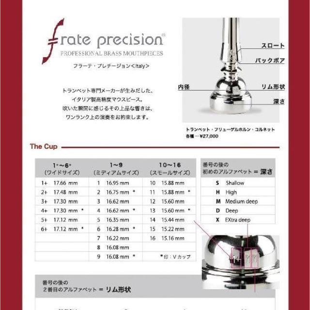 トランペットマウスピースの通販 by suzu's shop|ラクマ