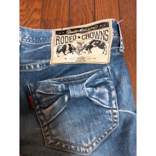 ロデオクラウンズ(RODEO CROWNS)のロデオクラウンズ リボンポケット ダメージデニム スキニー(デニム/ジーンズ)