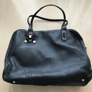 グッチ(Gucci)のいちごさま専用 グッチ バッグ 黒 カーフ 白リボンバッグ 2個 未使用 (ハンドバッグ)