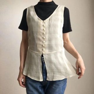 ロキエ(Lochie)の古着 vintage シフォントップス(カットソー(半袖/袖なし))