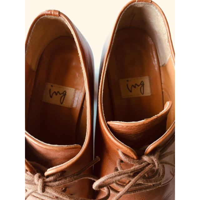 ing(イング)のing/紐革靴/キャメル/24.5cm/ヒール6cm レディースの靴/シューズ(ハイヒール/パンプス)の商品写真