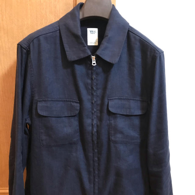試着のみ ロンハーマン Ron Herman ZIP UP ブルゾン ネイビーS - ブルゾン Ron Herman ロンハーマン アウター ブルゾン ジャケット サテン 長袖